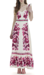 Freeya Vibrant Fuchsia Floral Maxi Dress