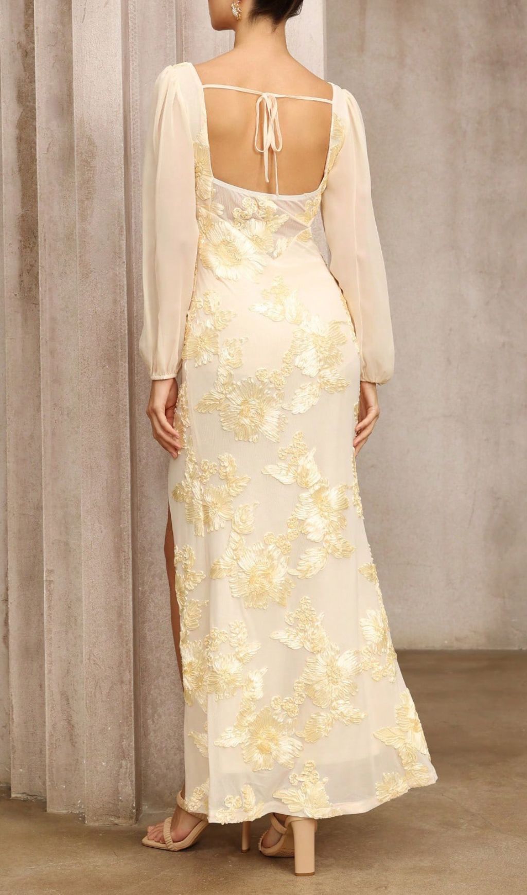 Kadence Sunlit Yellow Floral Maxi Dress