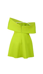 Head-Turning Batya Green Bow Corset Mini Dress
