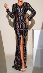 Clee Dazzling Sequin Maxi Dress