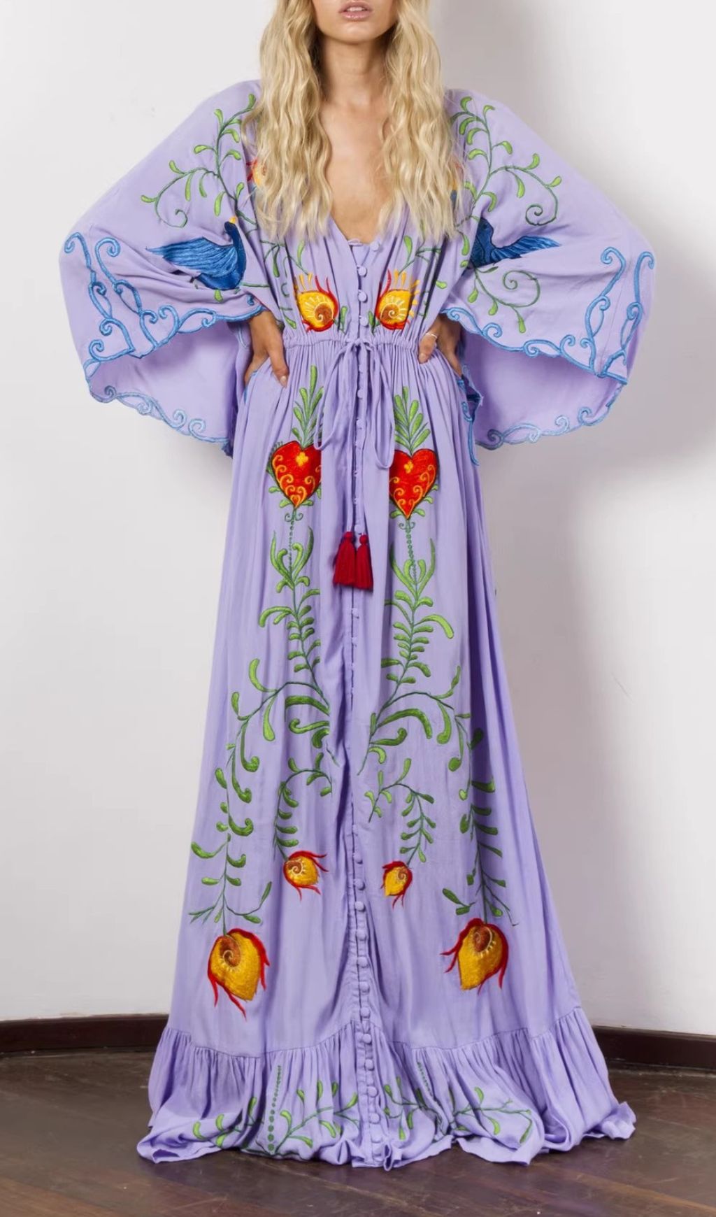 Gita Artisanal Embroidered Maxi Dress
