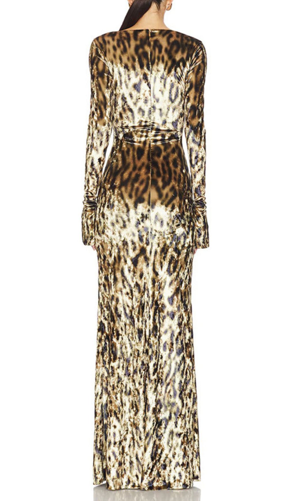Gethin Leopard Print Long Sleeve Maxi Dress