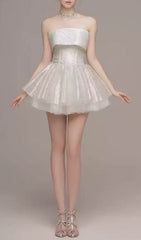 Elise Strapless Sparkle Mini Dress