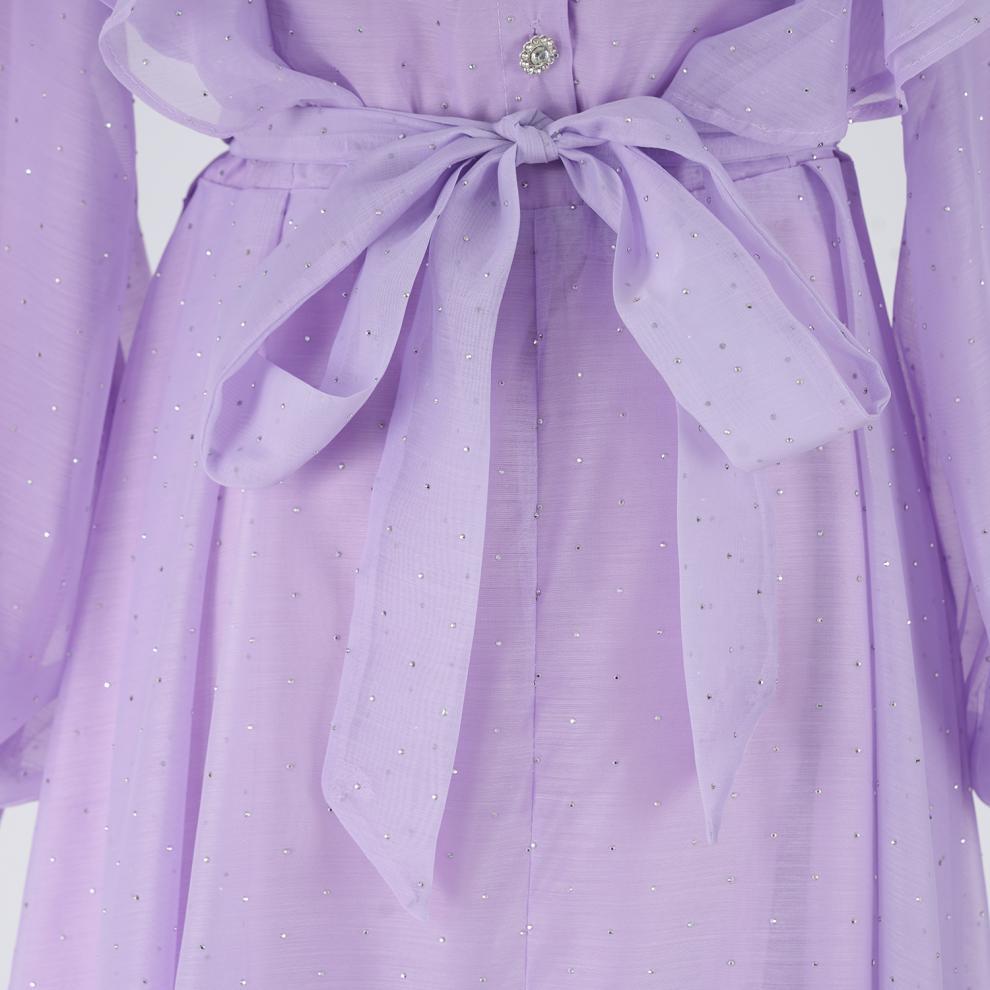 Jolanda Sparkle Ruffle Maxi Dress