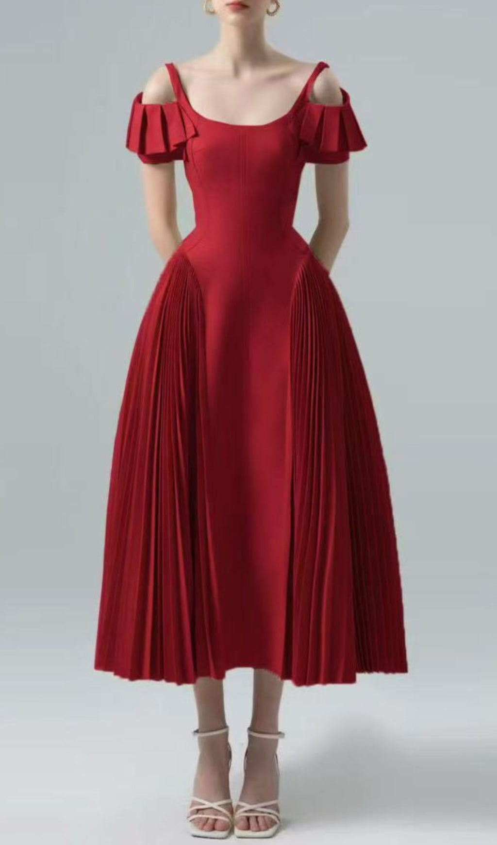 Duarte Elegant Pleated Midi Dress