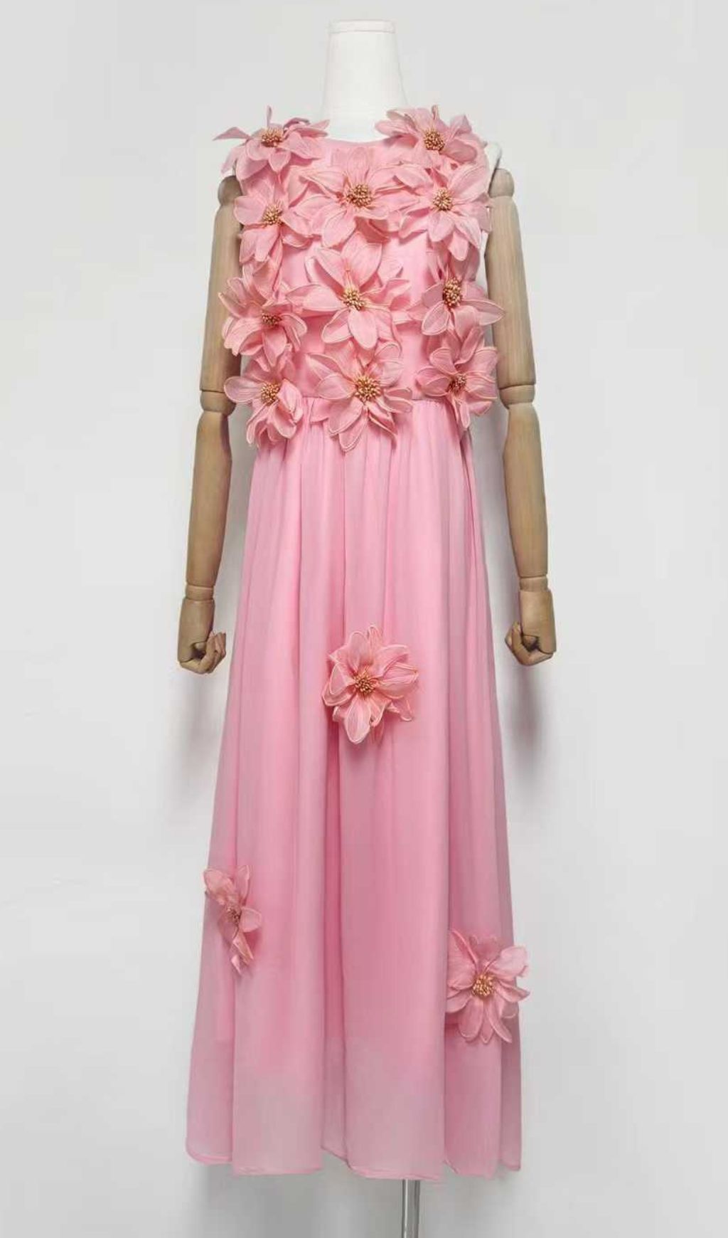 Garo Enchanting 3D Floral Midi Dress