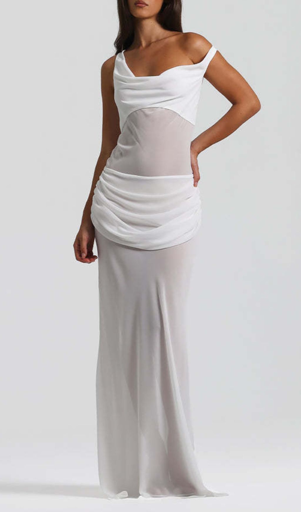 Istas White Corset Maxi Dress