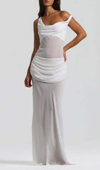 Istas White Corset Maxi Dress