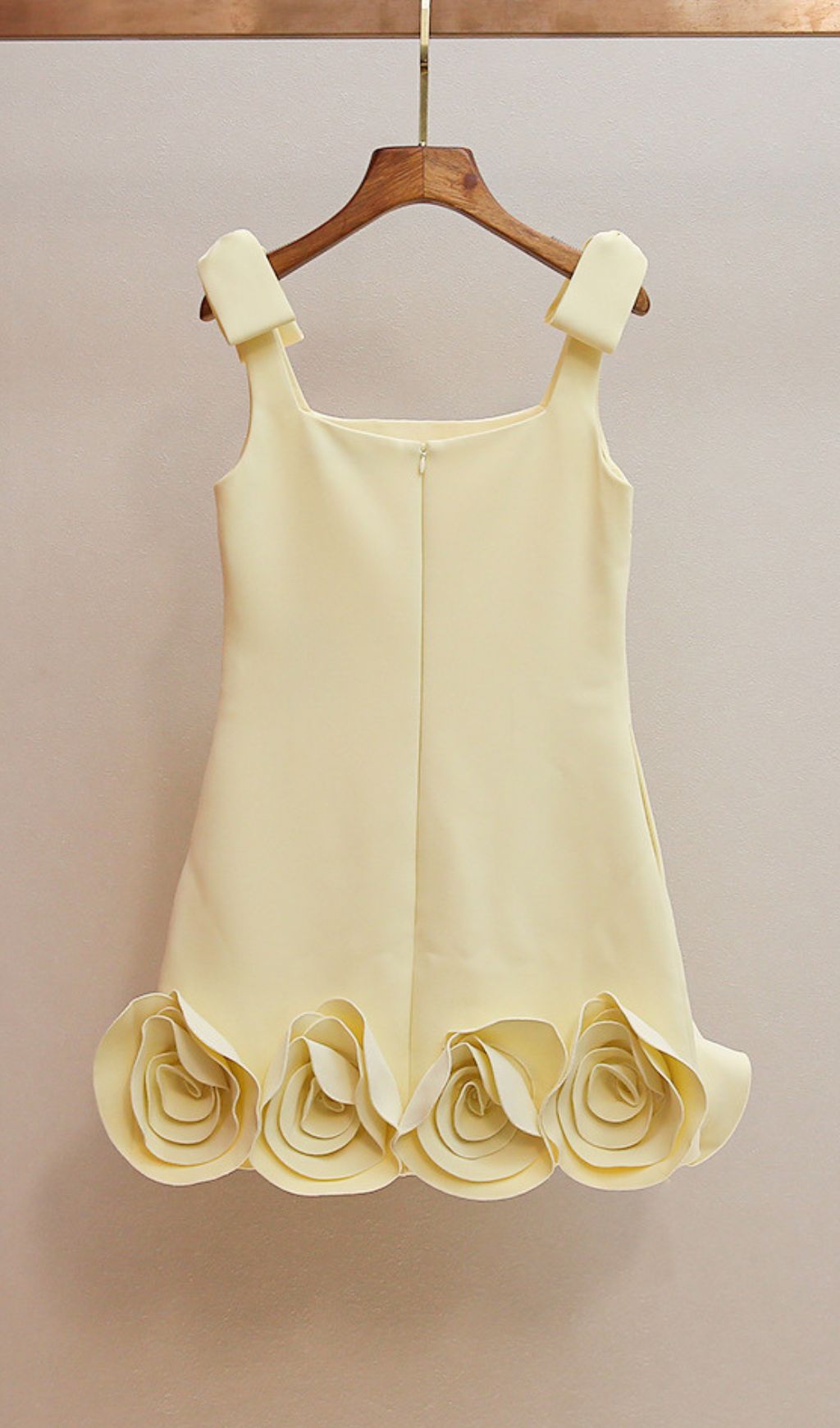 Havily Chic Yellow 3D Rosette Mini Dress