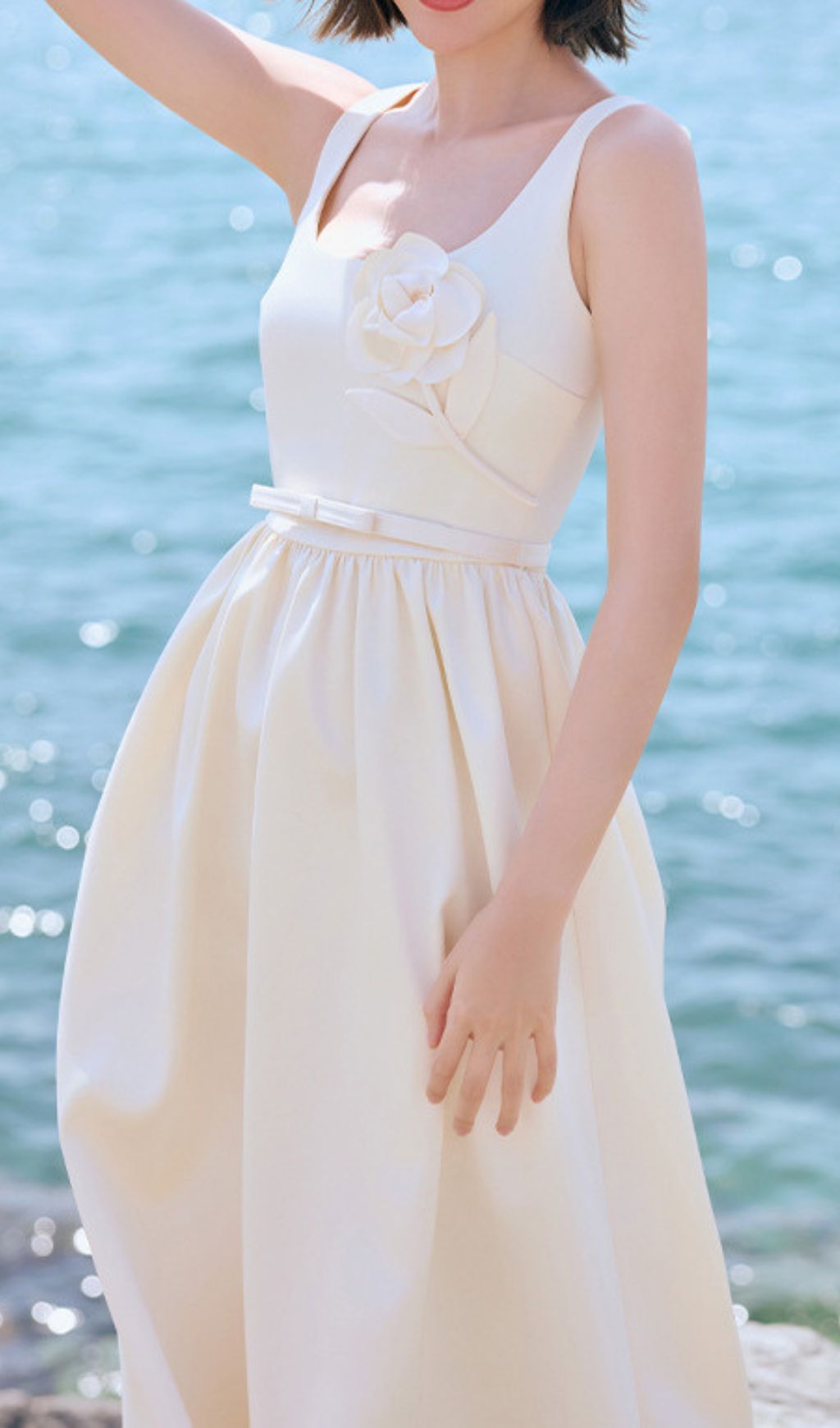 Hetty Strappy Floral Embellished Midi Dress