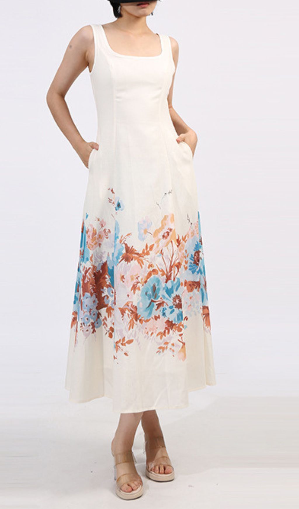 Genoveva Elegant Floral Midi Dress