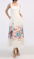 Genoveva Elegant Floral Midi Dress