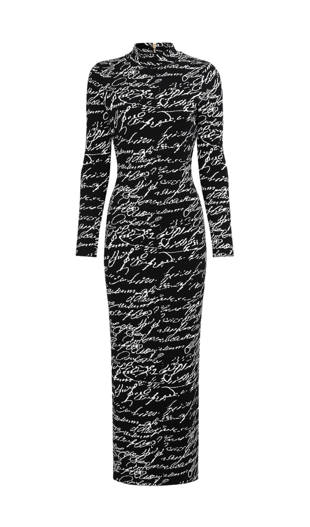 Heba Love Letter Script Long Sleeve Maxi Dress