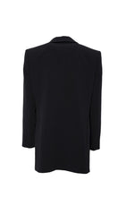 Chic Floral Chain Statement Black Blazer