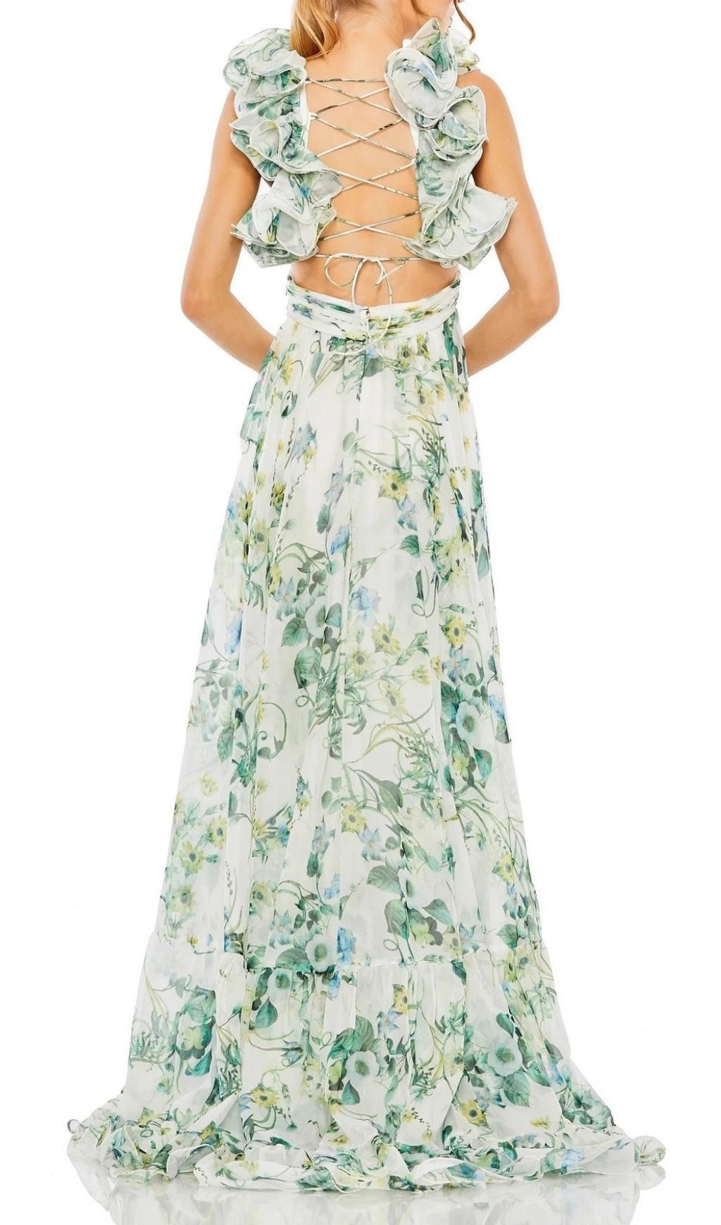 Helene Dreamy Floral Ruffle Maxi Dress