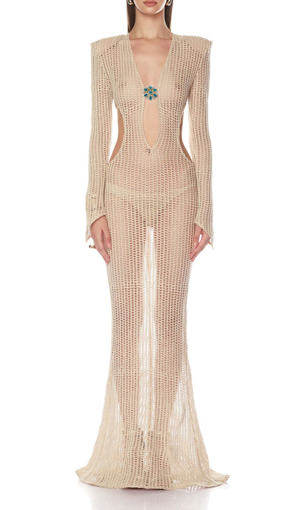 Jacory Allure Crochet Maxi Dress