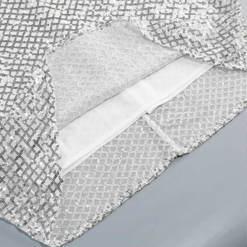 Jocelin Dazzling Sequin Maxi Gown with Statement Satin Bow