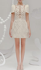 Beate Bloom Ivory Mini Dress