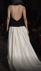 Ferrari Halter Two-Tone Maxi Dress