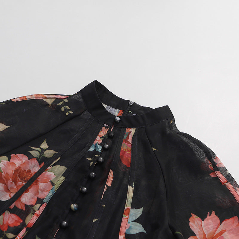 Jitka Black Floral Maxi Dress