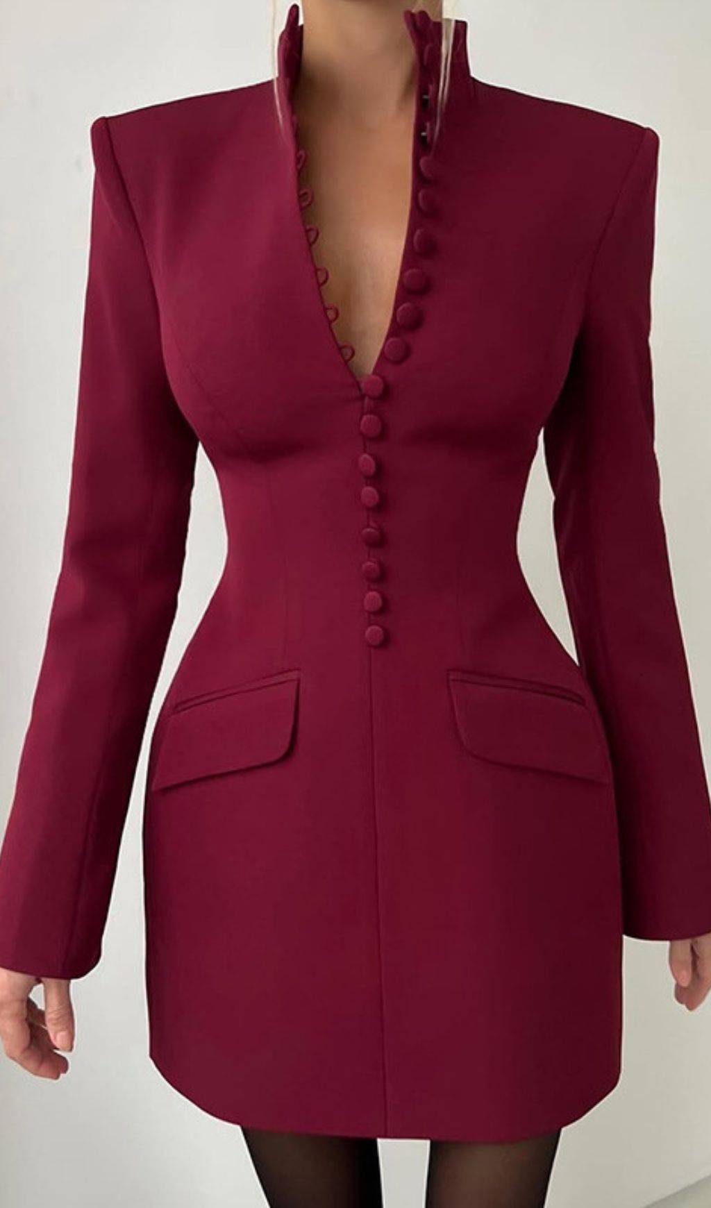 Hornfels Tailored Black Blazer Mini Dress