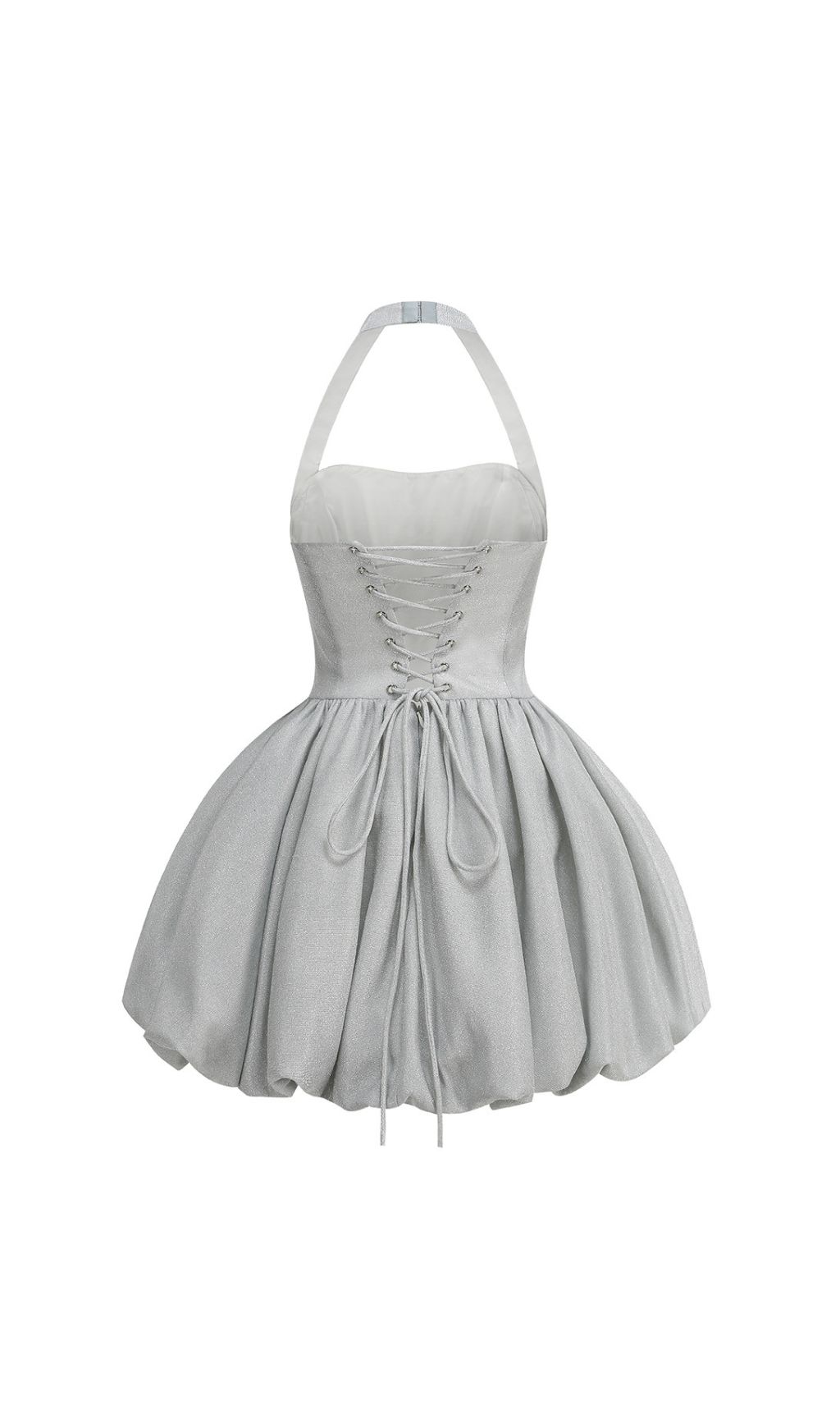 Jerrod Grey Sparkle Halter Bubble Mini Dress