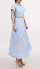 Finley Blue Crystal Embellished Midi Dress