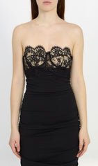 Bunny Black Lace Bustier Maxi Dress