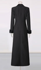 Ilonka Black Floral Beaded Maxi Dress