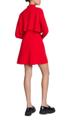 Chic Roquette Red Layered Knit Mini Dress Set