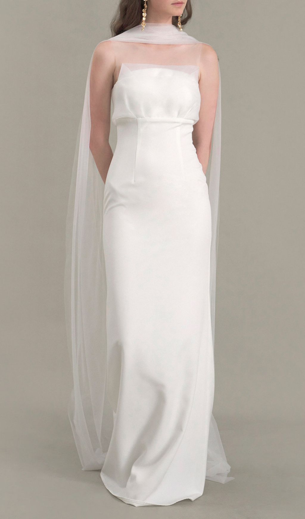 Jalene Timeless White Strapless Wedding Dress