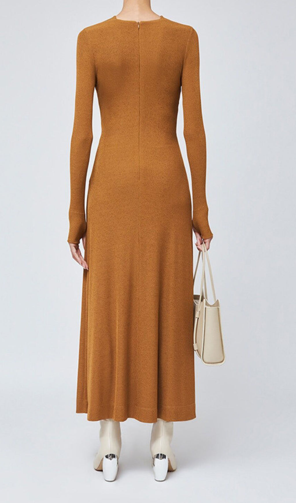 Braydon Chic Cutout Knit Long Sleeve Midi Dress