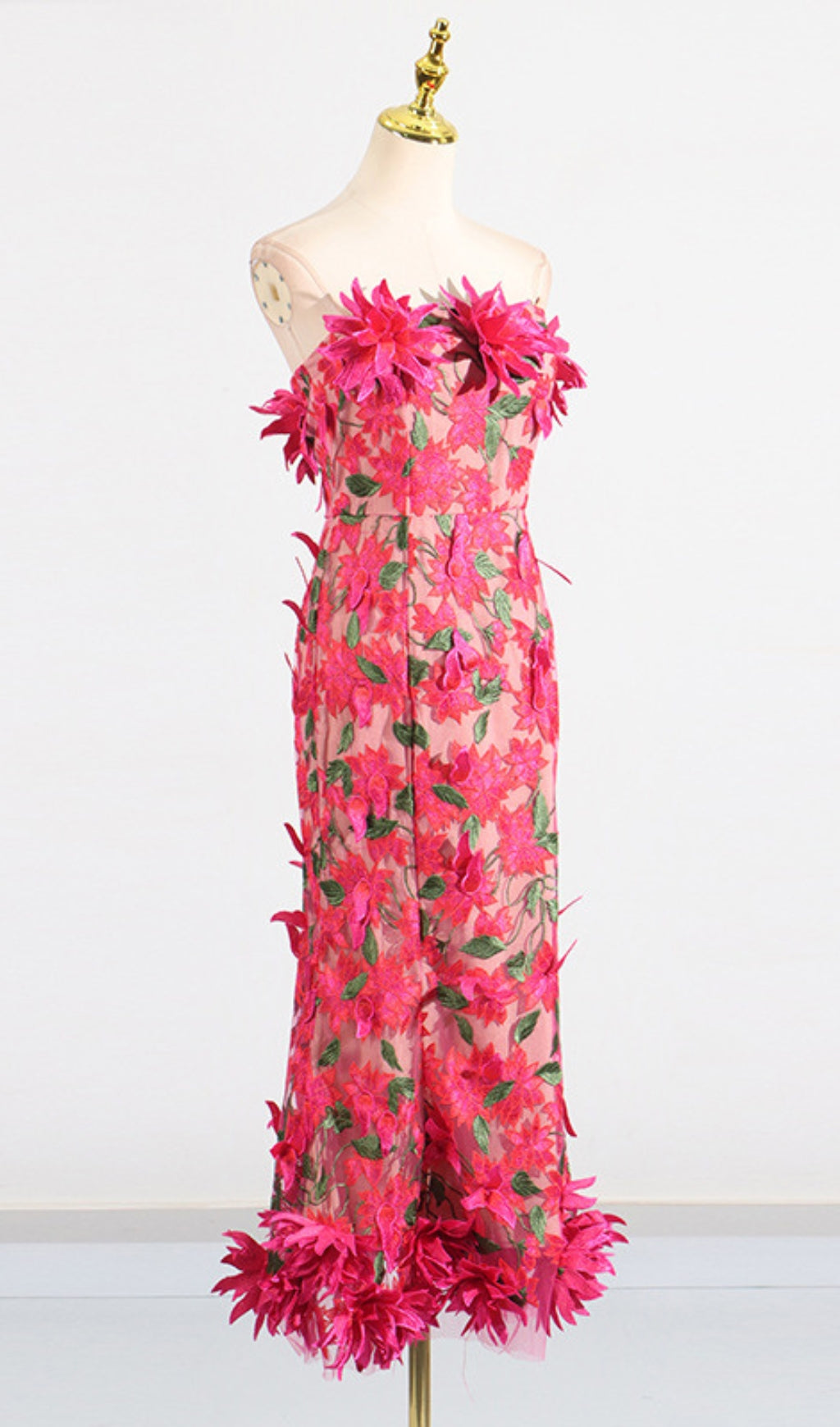 Derya Strapless Floral Maxi Dress