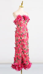Derya Strapless Floral Maxi Dress