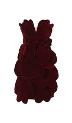 Statement Red Suede Strapless Mini Dress