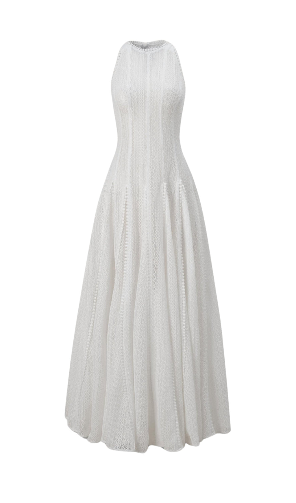 Elegant Cham Vintage-Inspired Sleeveless Maxi Dress