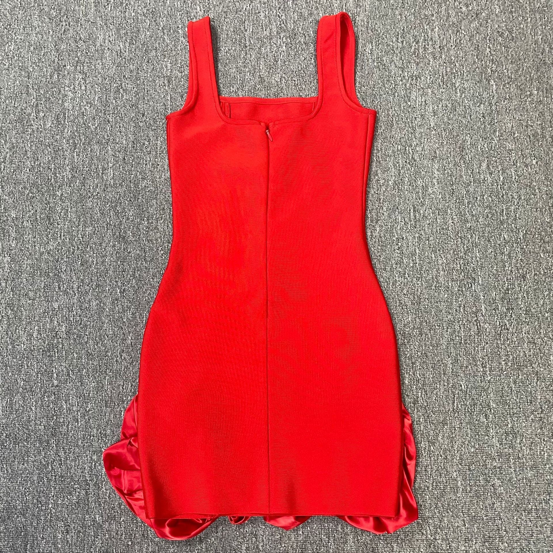 Sparkling Diamante Flower Bodycon Mini Dress