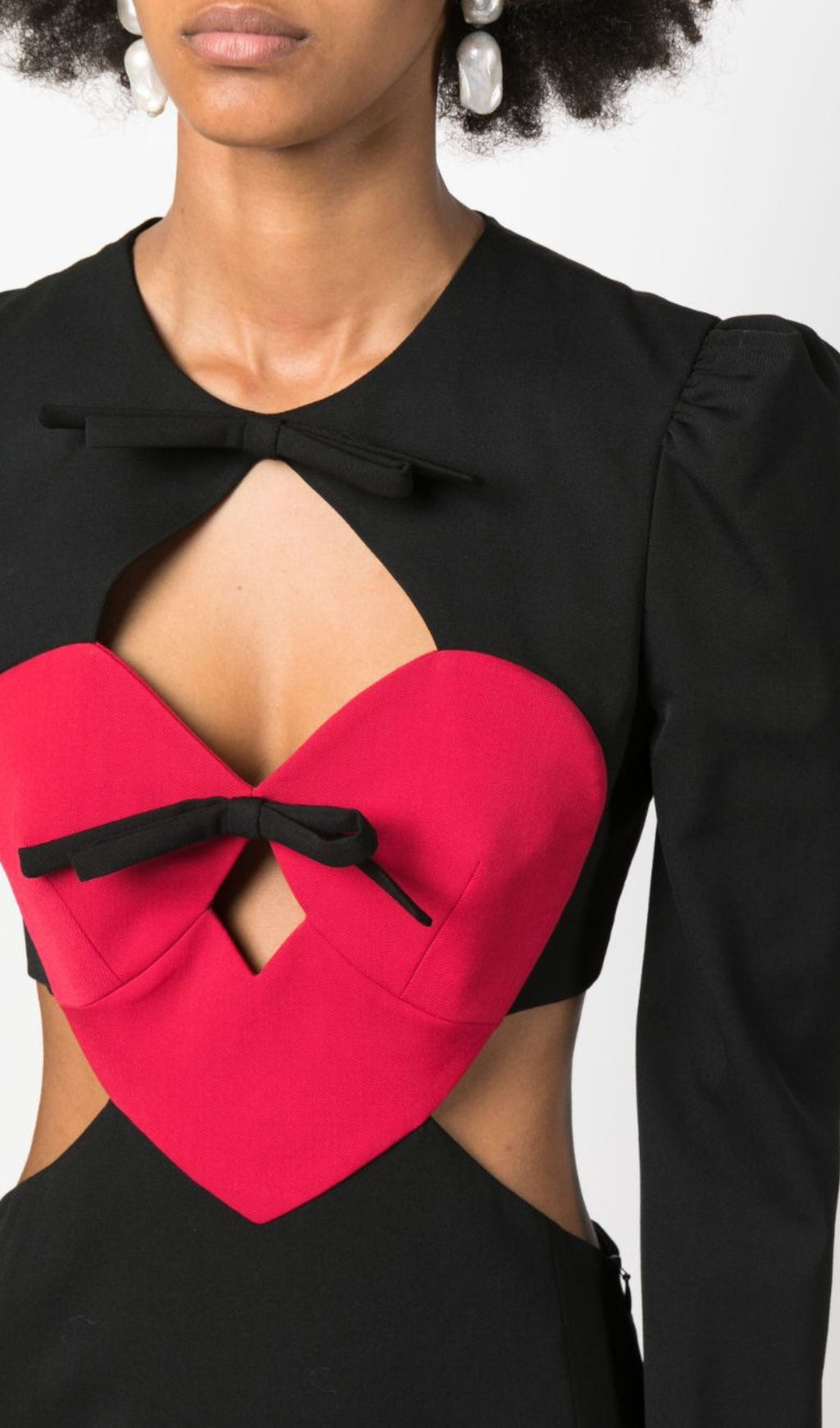 Love Struck Red Heart Cutout Mini Dress