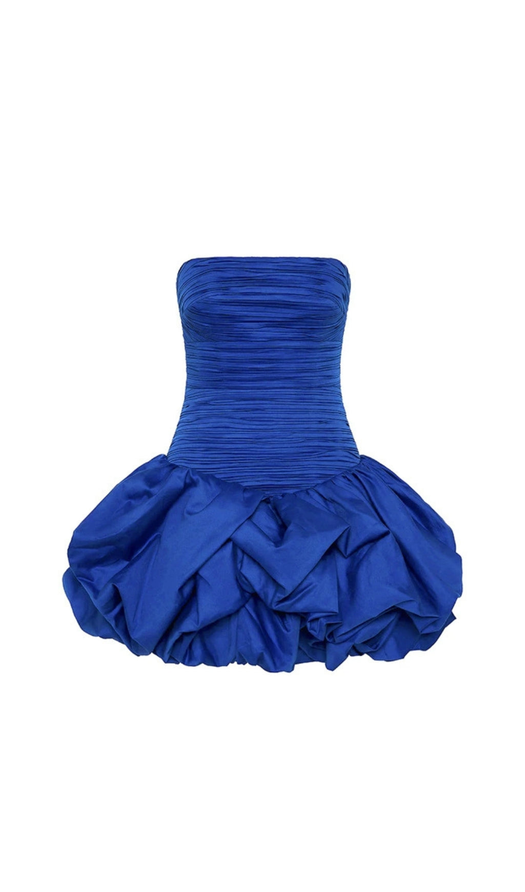 Ellen Strapless Ruched Bubble Mini Dress