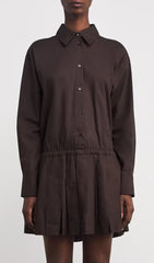 Chic Tweed Asymmetrical Mini Shirtdress