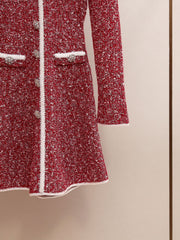 Jones Scarlet Tweed Mini Dress