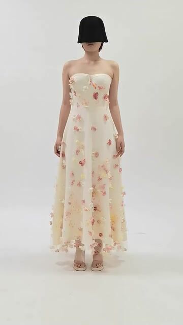 Fortune Enchanted Floral Strapless Maxi Dress
