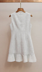 Hatsumi Sparkle Tweed Sleeveless Mini Dress