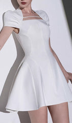 Chaela Luxe White Mini Dress