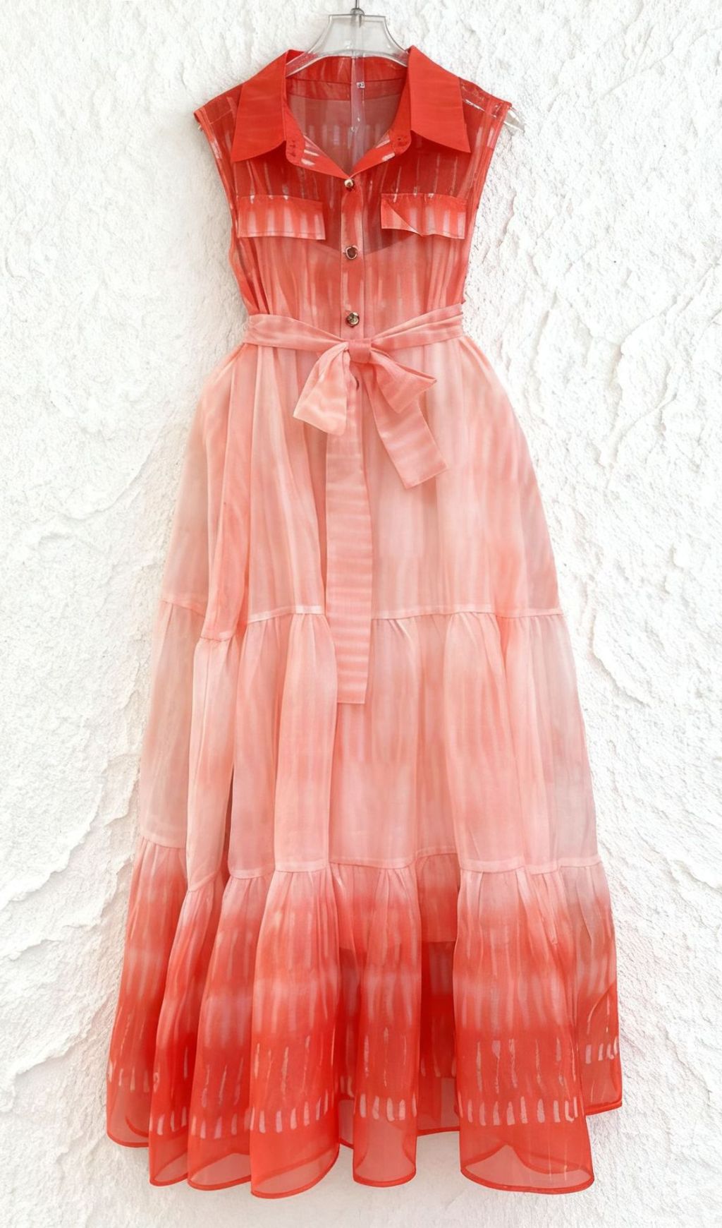 Isi Ombre Tie-Dye Sleeveless Midi Dress