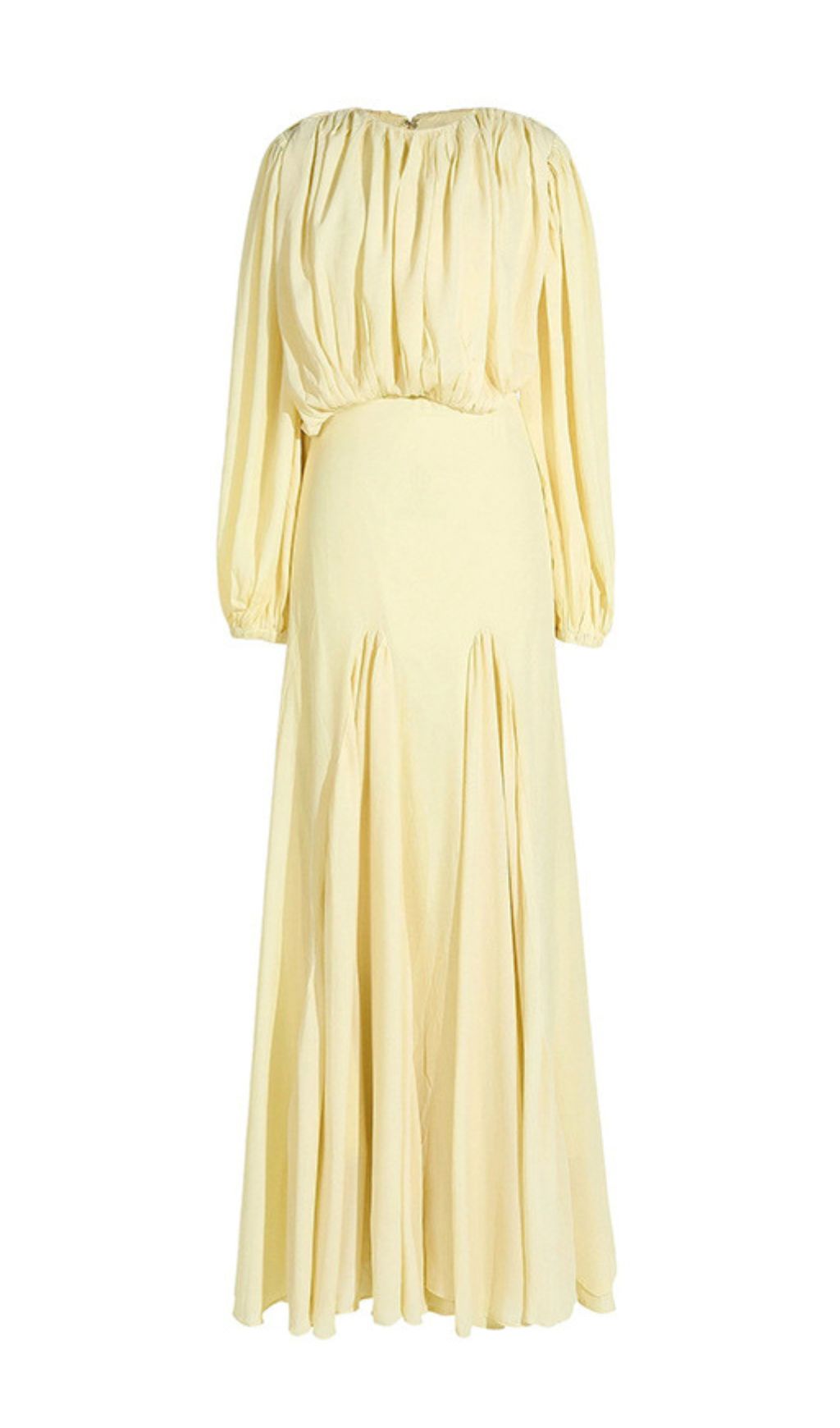 Jimena Yellow Pleated Maxi Dress