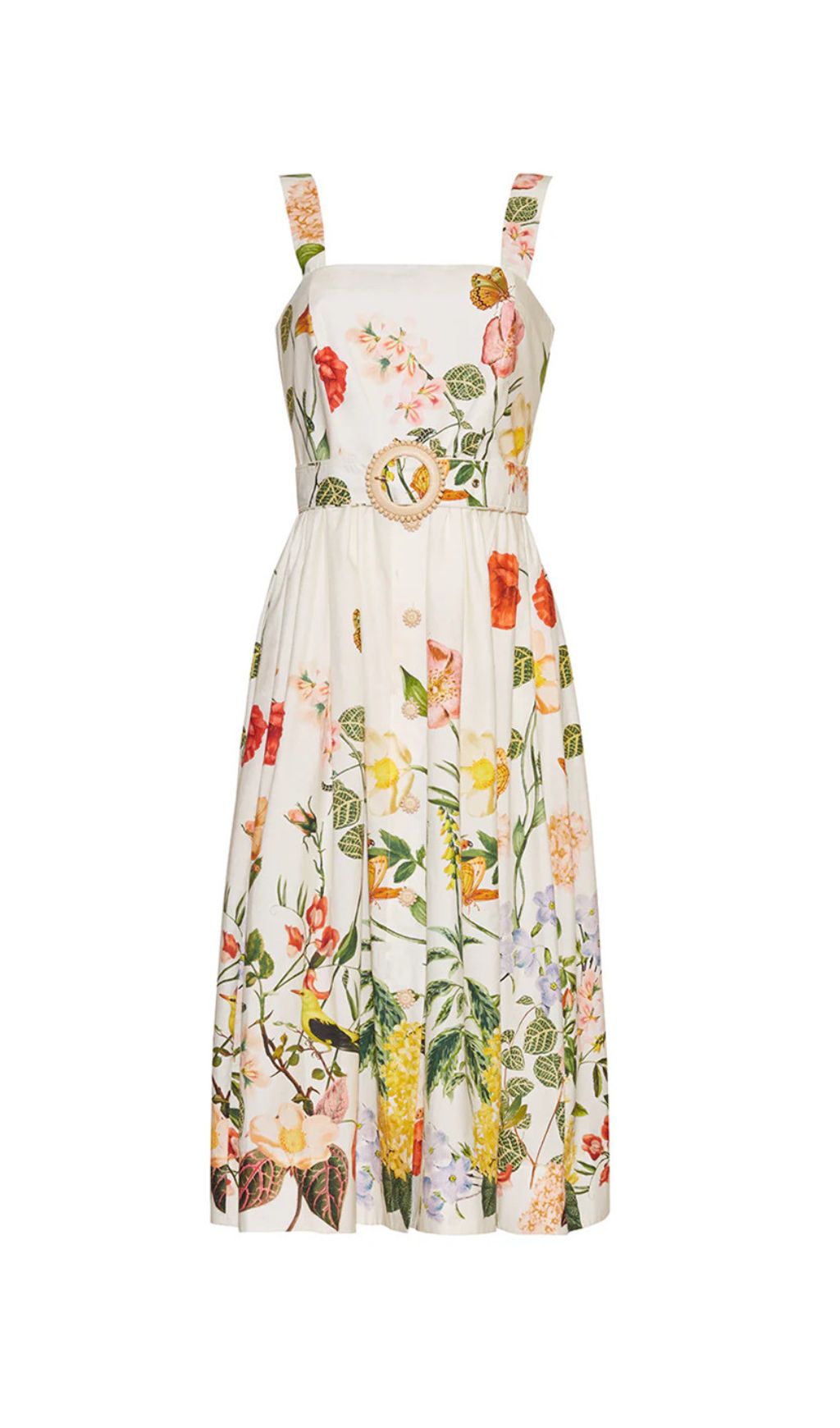 Ezria Vibrant Floral Print Midi Dress