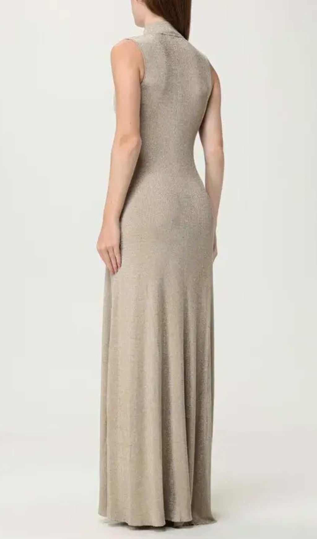 Juno Shimmer Ribbed Knit Maxi Dress
