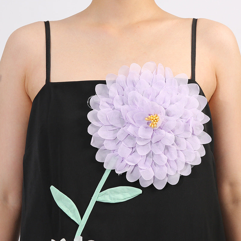 Erica Strappy 3D Floral Maxi Dress