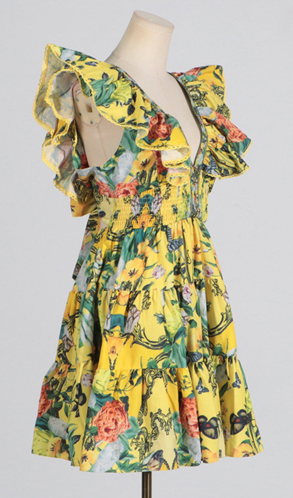 Cortez Floral Ruffle Mini Dress